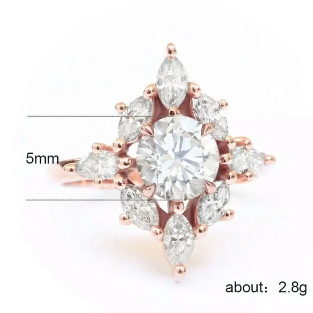 The Elizabeth gold filled white sapphire ring 6 - Picture 2 of 14